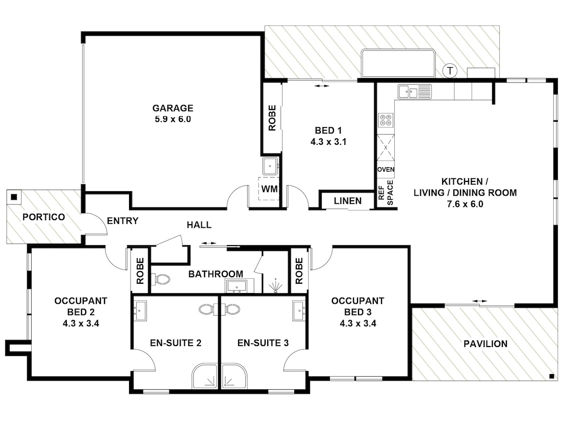 Brand-New Spacious, Stylish HPS House! — Floorplan 1