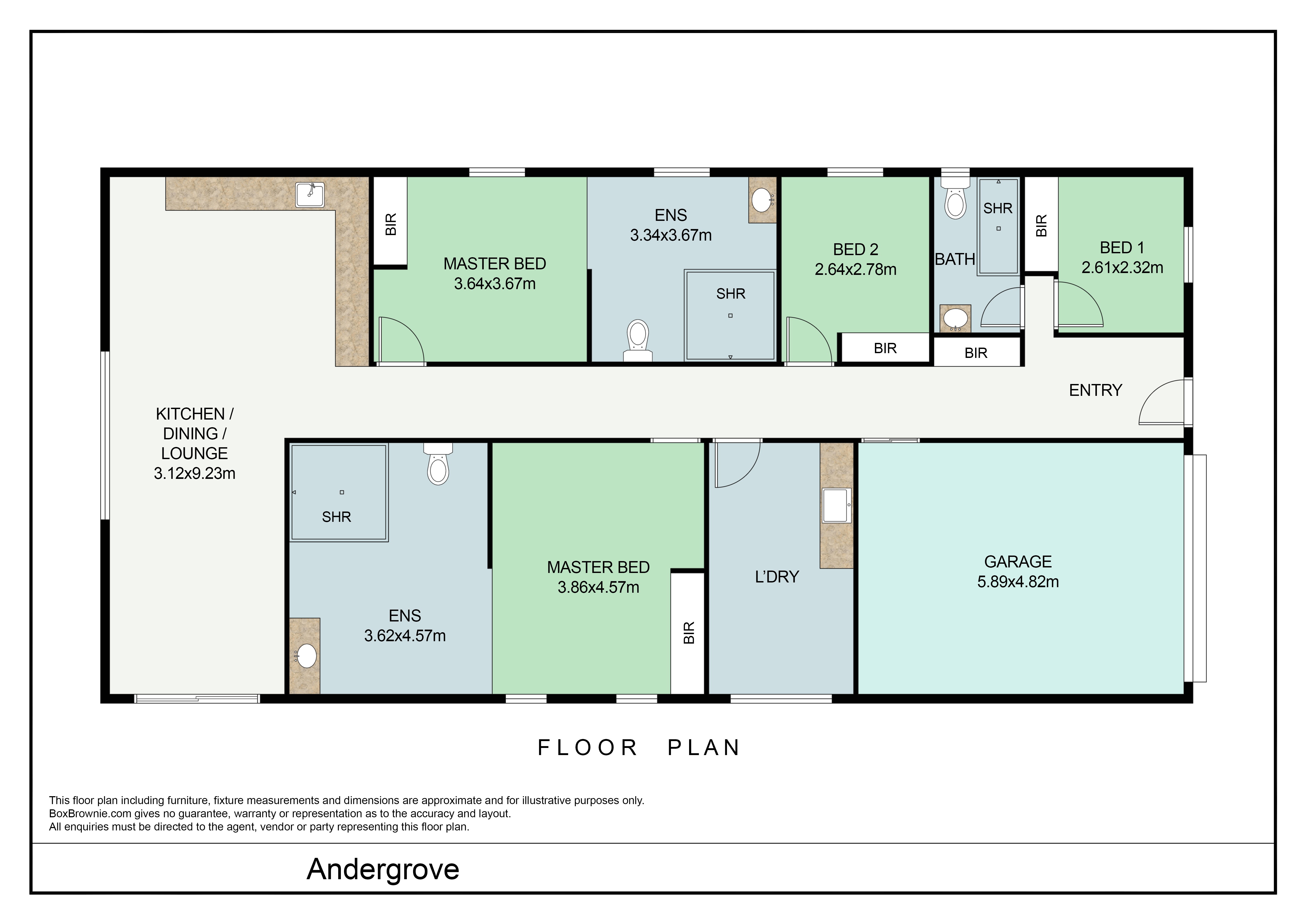 2 HPS Rooms + OOA + Guest Room Home, in Andergrove MACKAY — Floorplan 1