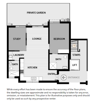 Modern Ground floor apartment with courtyard (HPS,FA or IL Funding) — Floorplan 1