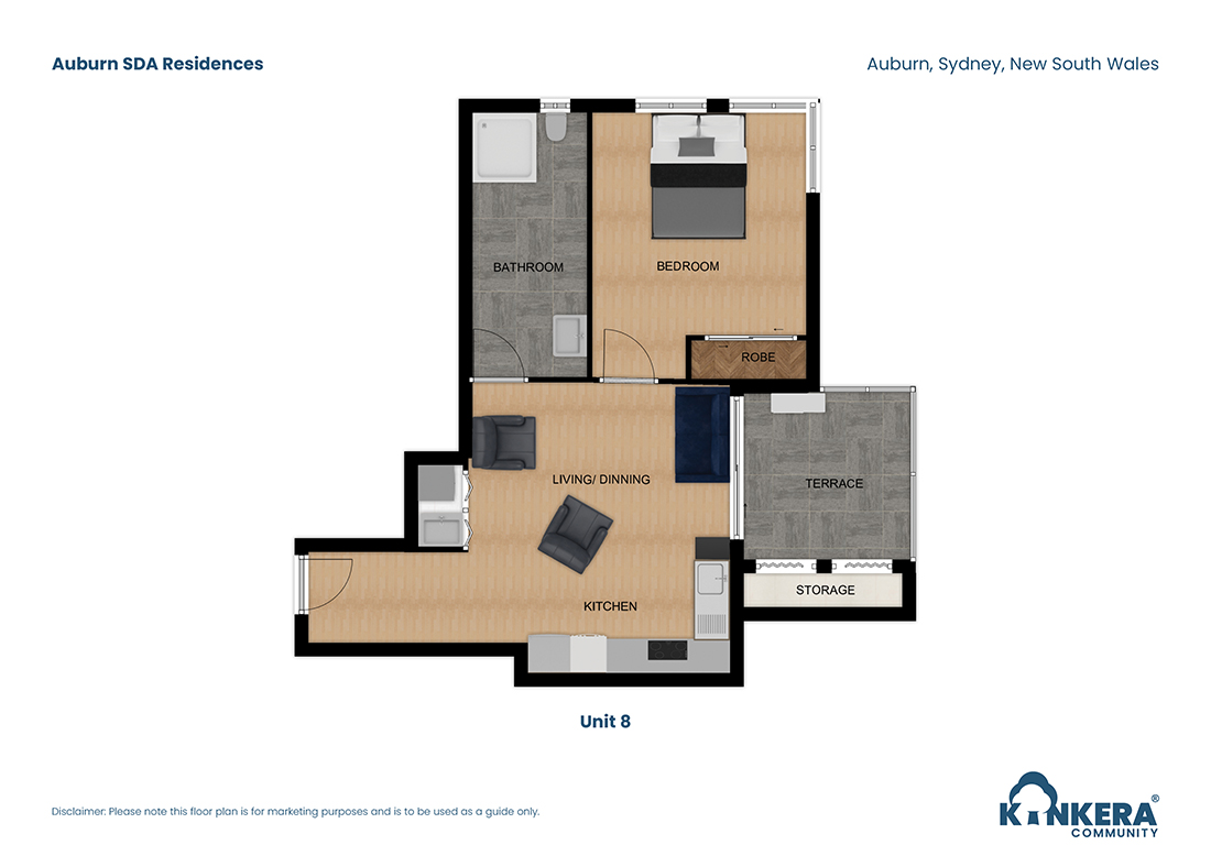 Auburn SDA Residences - HPS/FA/IL — Floorplan 1