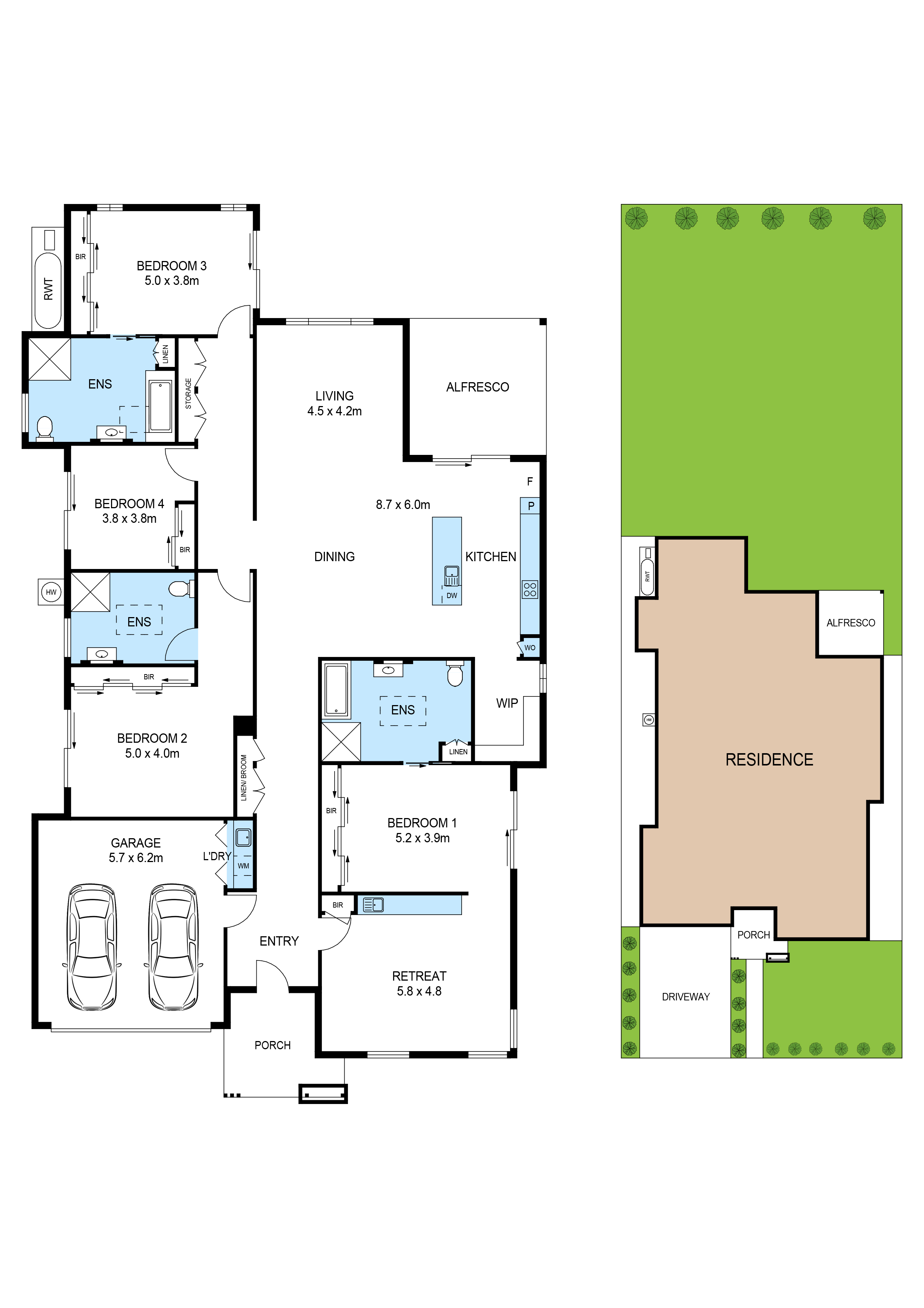 Spacious 2-resident High Physical Support home in Colac – Dual Living — Floorplan 1