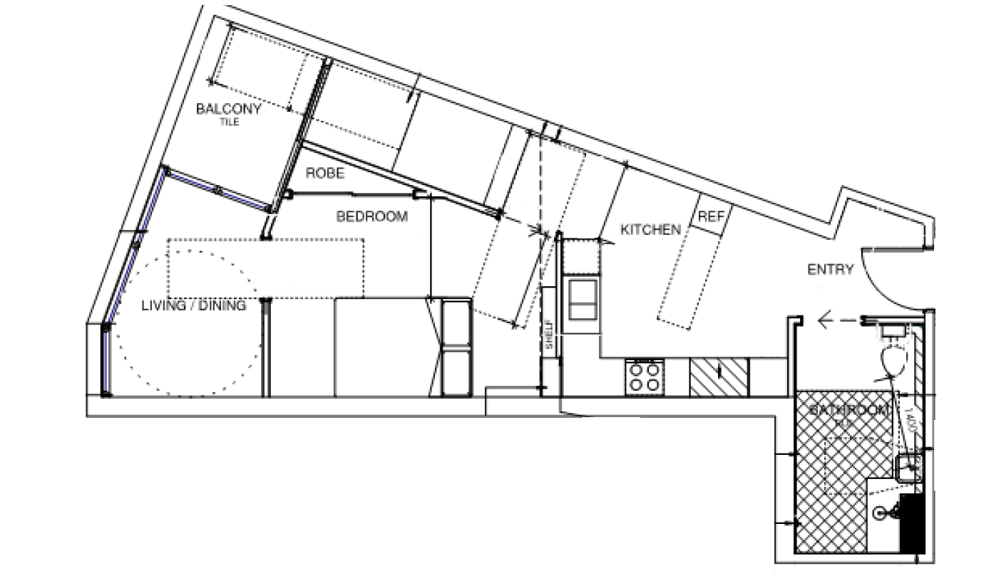 Modern 1-Bedroom Apartment in Prime Abbotsford Location — Floorplan 1