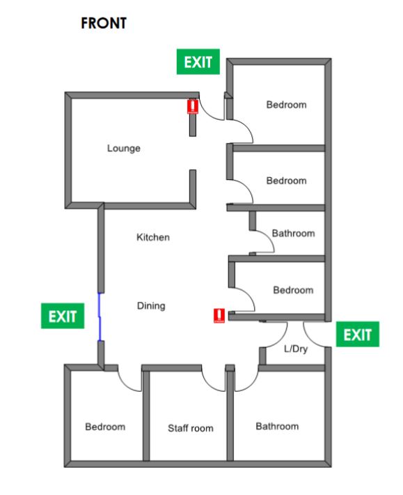Port Lincoln - 2 Vacancies 4 Bedroom Residence Basic — Floorplan 1