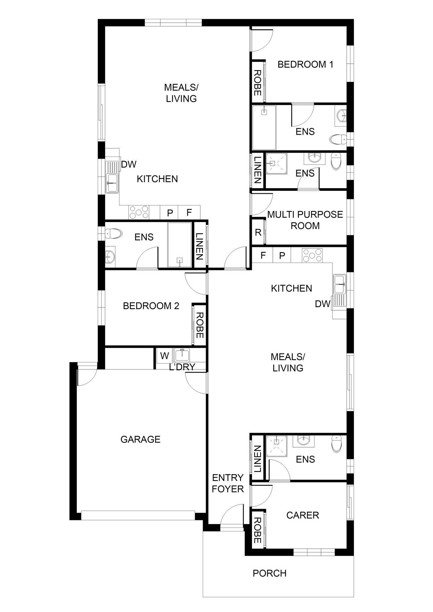 TRAPPED IN A SHARED HOME?: Two Separate SDA Homes in Eynesbury’s Peaceful Haven — Floorplan 1