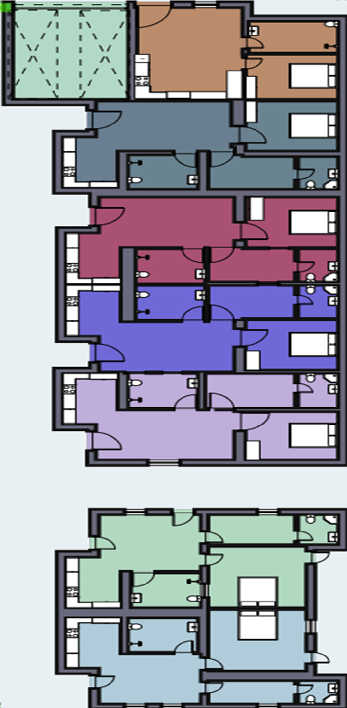 A Place to Call Home - Seven Onebed Villas, Liverpool — Floorplan 1