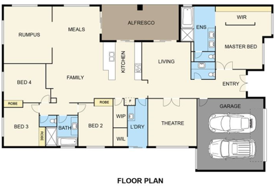 Wheelchair Accessible SIL and MTA Accommodation in Cranbourne — Floorplan 1