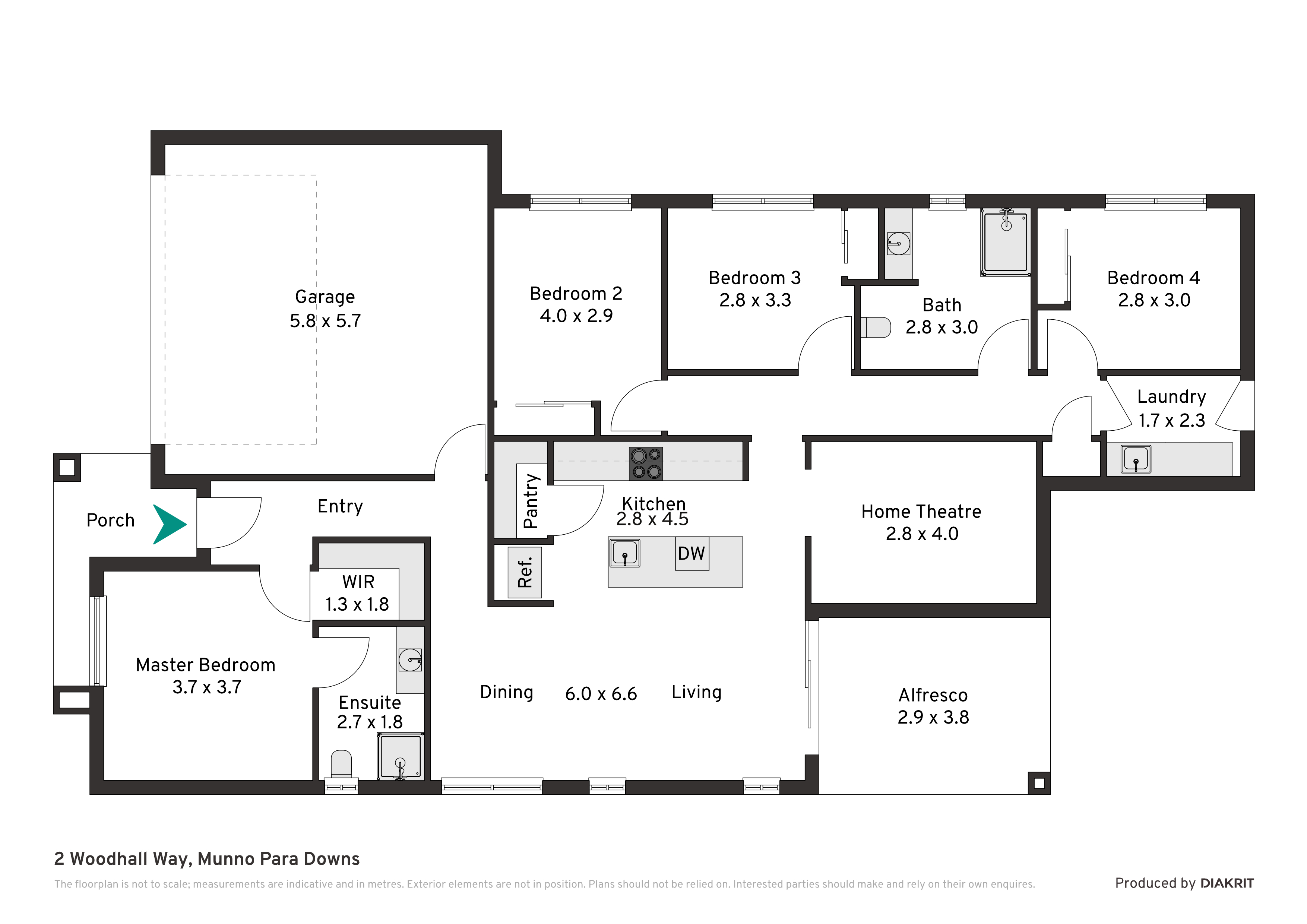 Rent-free, Comfortable 3-Resident SIL Home in Munno Para, SA — Floorplan 1