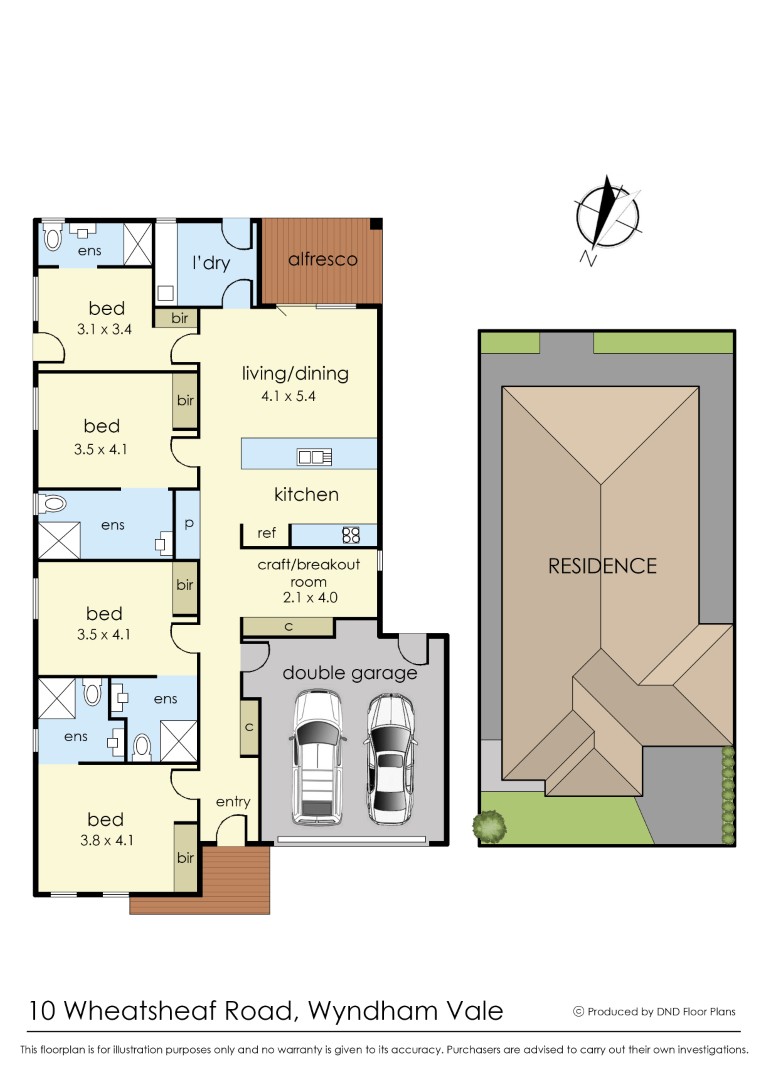 NEW 3 Resident House with 2 Living Areas near local Shopping Center — Floorplan 1