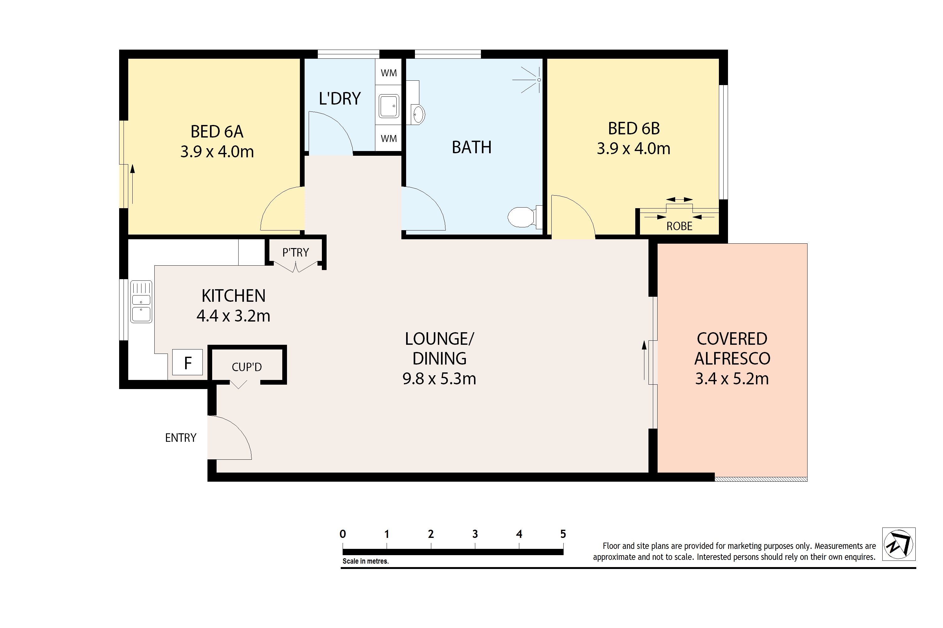 Private Modern Disability Villas, Mount Hutton NSW 2290 — Floorplan 1