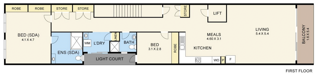 Campbellfield - SDA - High Physical Support - Apartment - 1 Residents — Floorplan 1