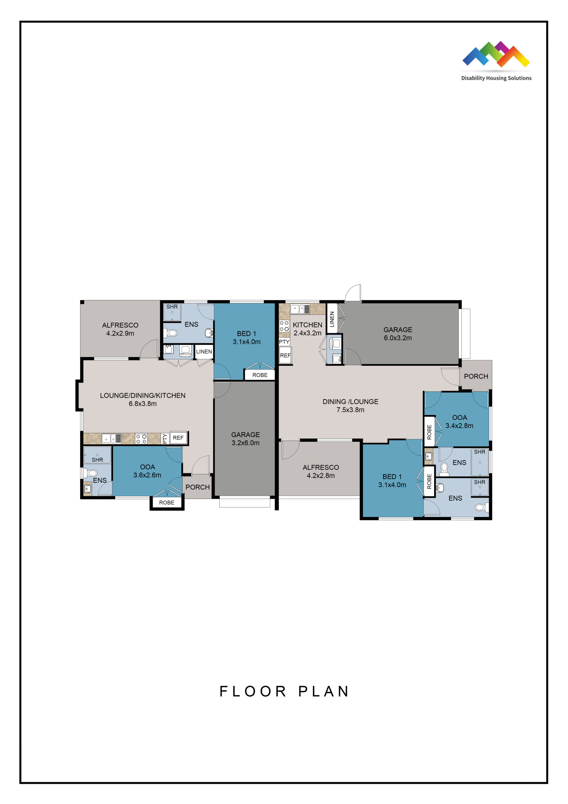 KELSO, TOWNSVILLE QLD – 2 X ROBUST VILLAS AVAILABLE — Floorplan 1