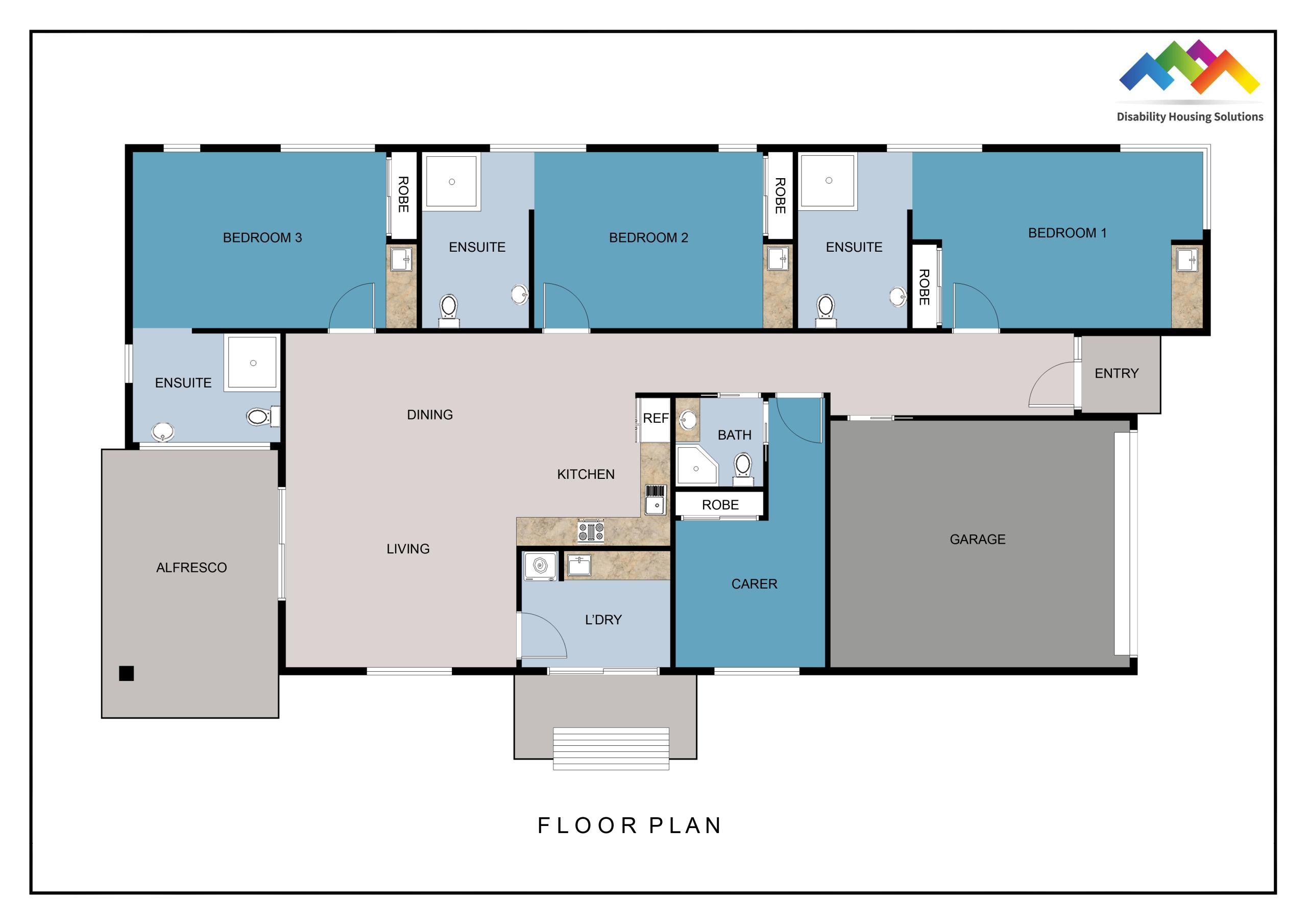 SHAW, TOWNSVILLE, QLD – HIGH PHYSICAL SUPPORT HOUSE — Floorplan 1