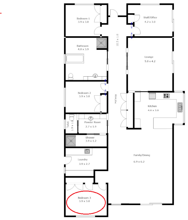 One vacancy in a 3 B/R home located in Avondale Heights close to Highpoint. — Floorplan 1