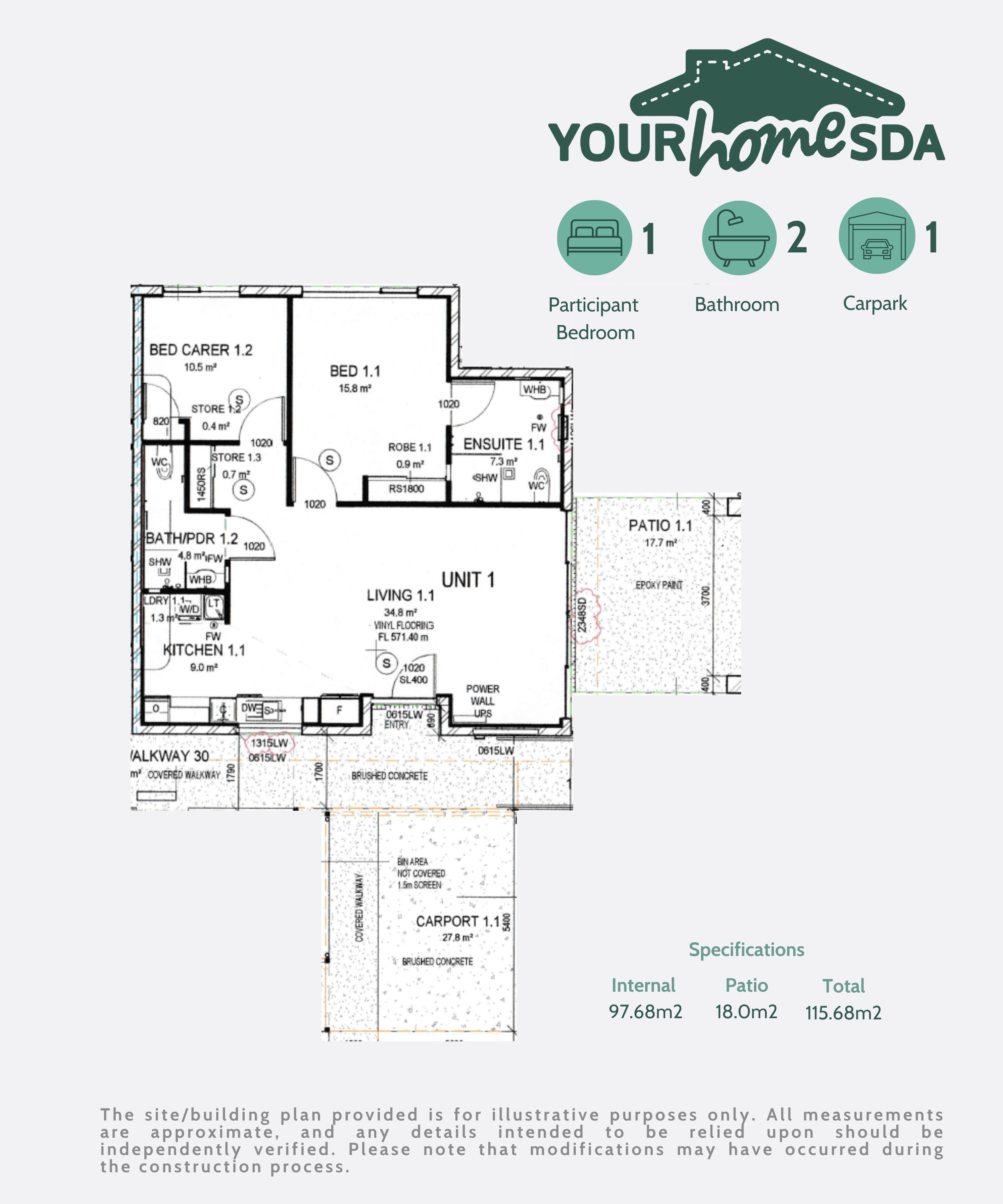 SDA High Physical Support - The Gap / Alice Springs — Floorplan 1