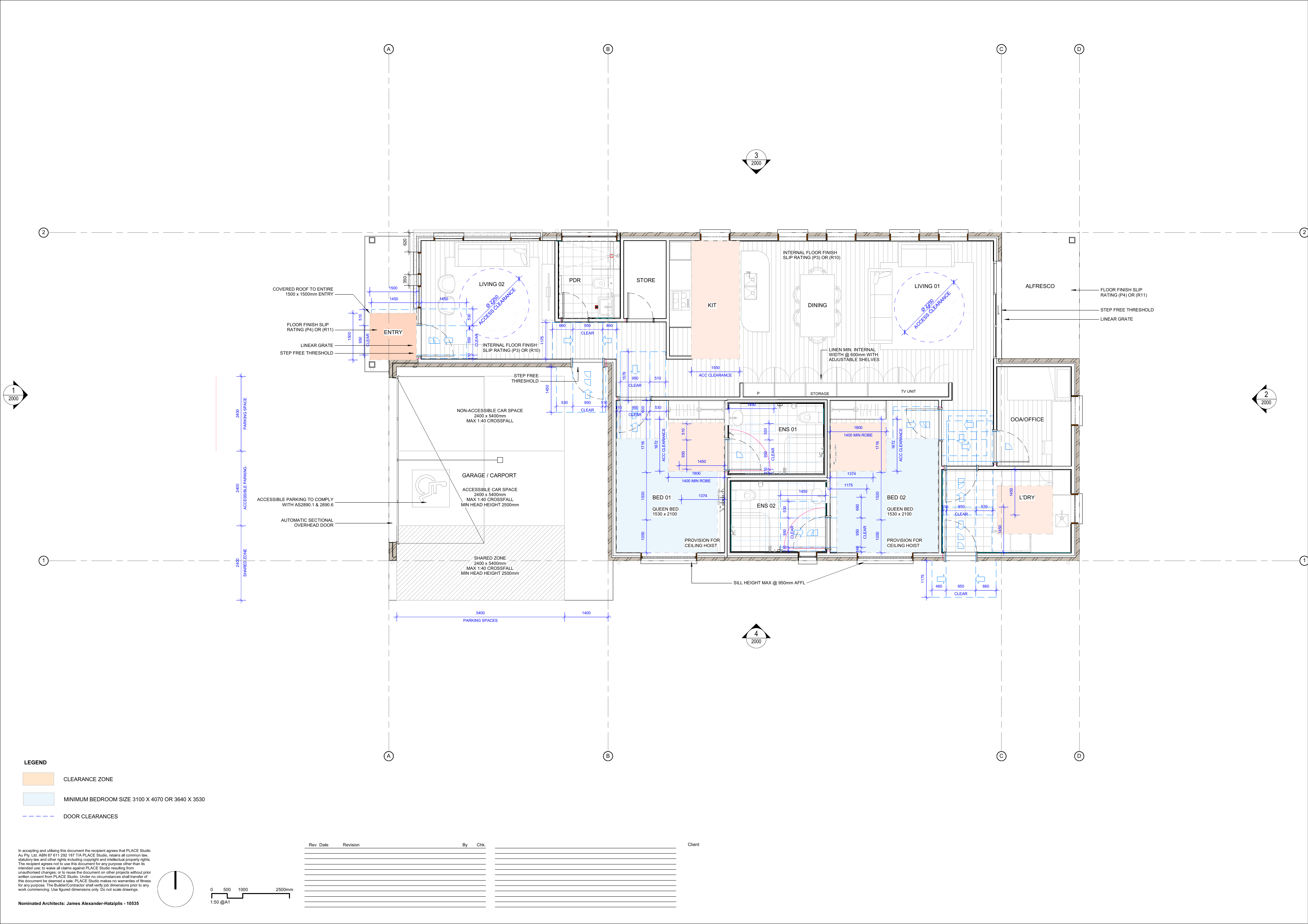Roselands, NSW – 2 HPS Bedroom SDA Home — Floorplan 1