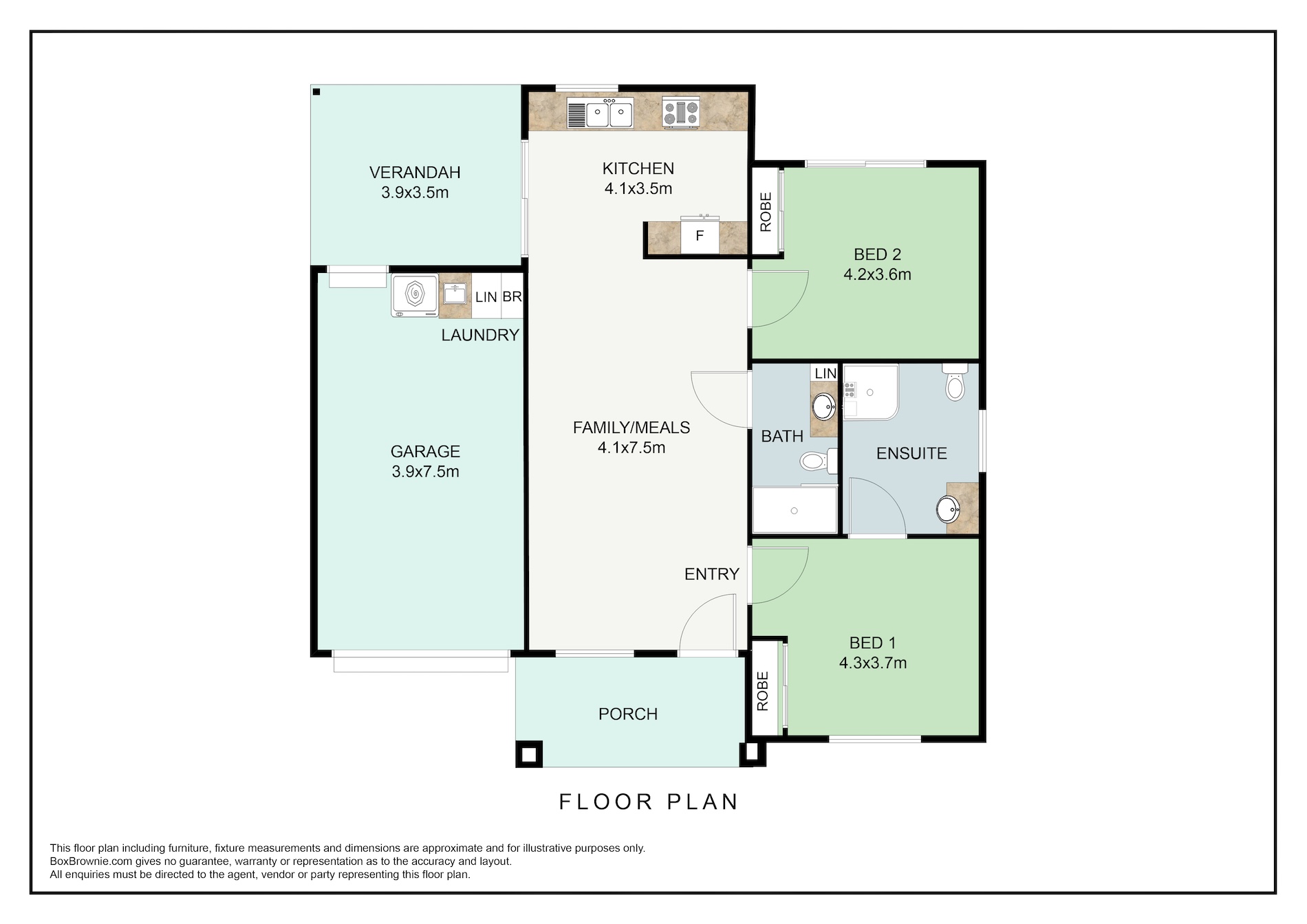 One of Two Vacant Neighbouring Single Occupancy Villas in Salisbury — Floorplan 1