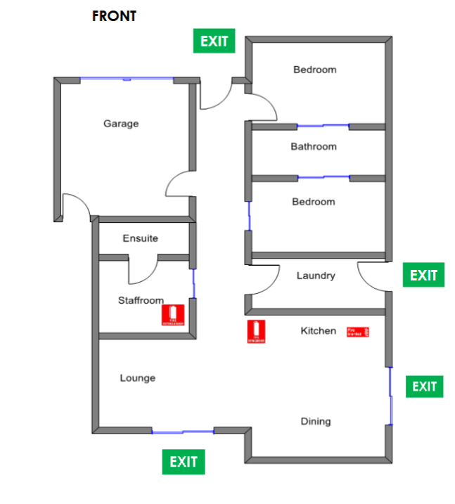 Campbelltown - 1 Vacancy 2 Bedroom Residence Basic — Floorplan 1