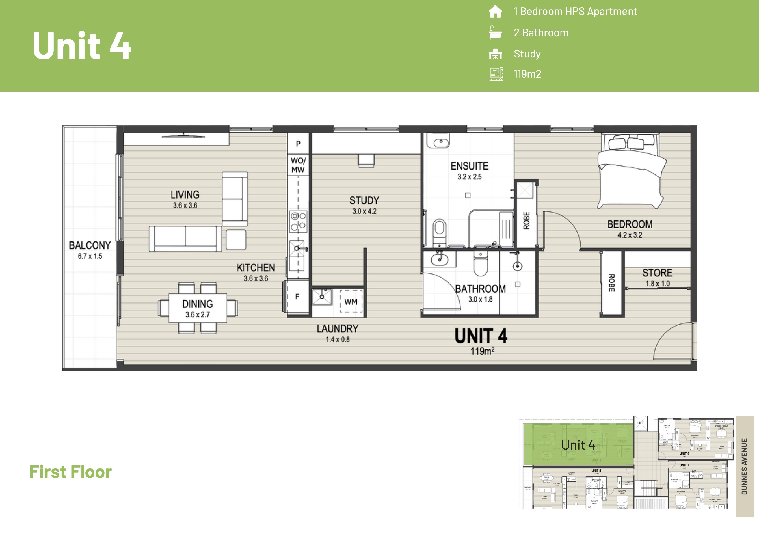 Brand New 1-Bedroom HPS Apartments, Hope Island QLD — Floorplan 5