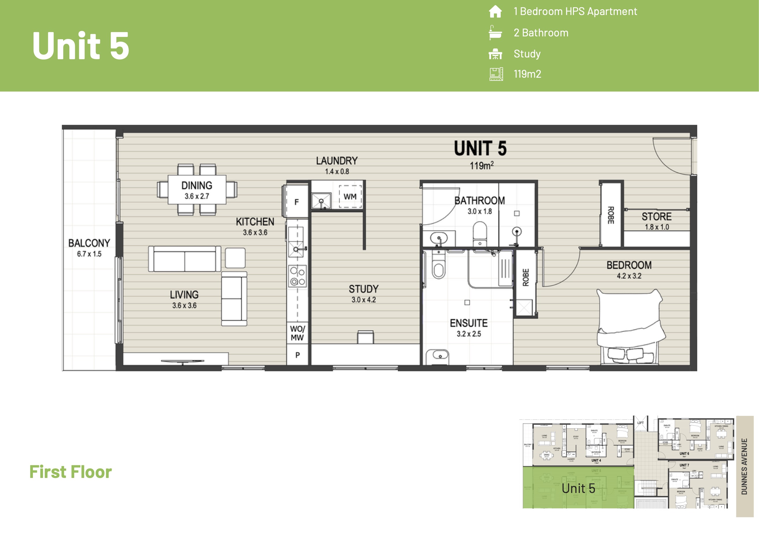 Brand New 1-Bedroom HPS Apartments, Hope Island QLD — Floorplan 6
