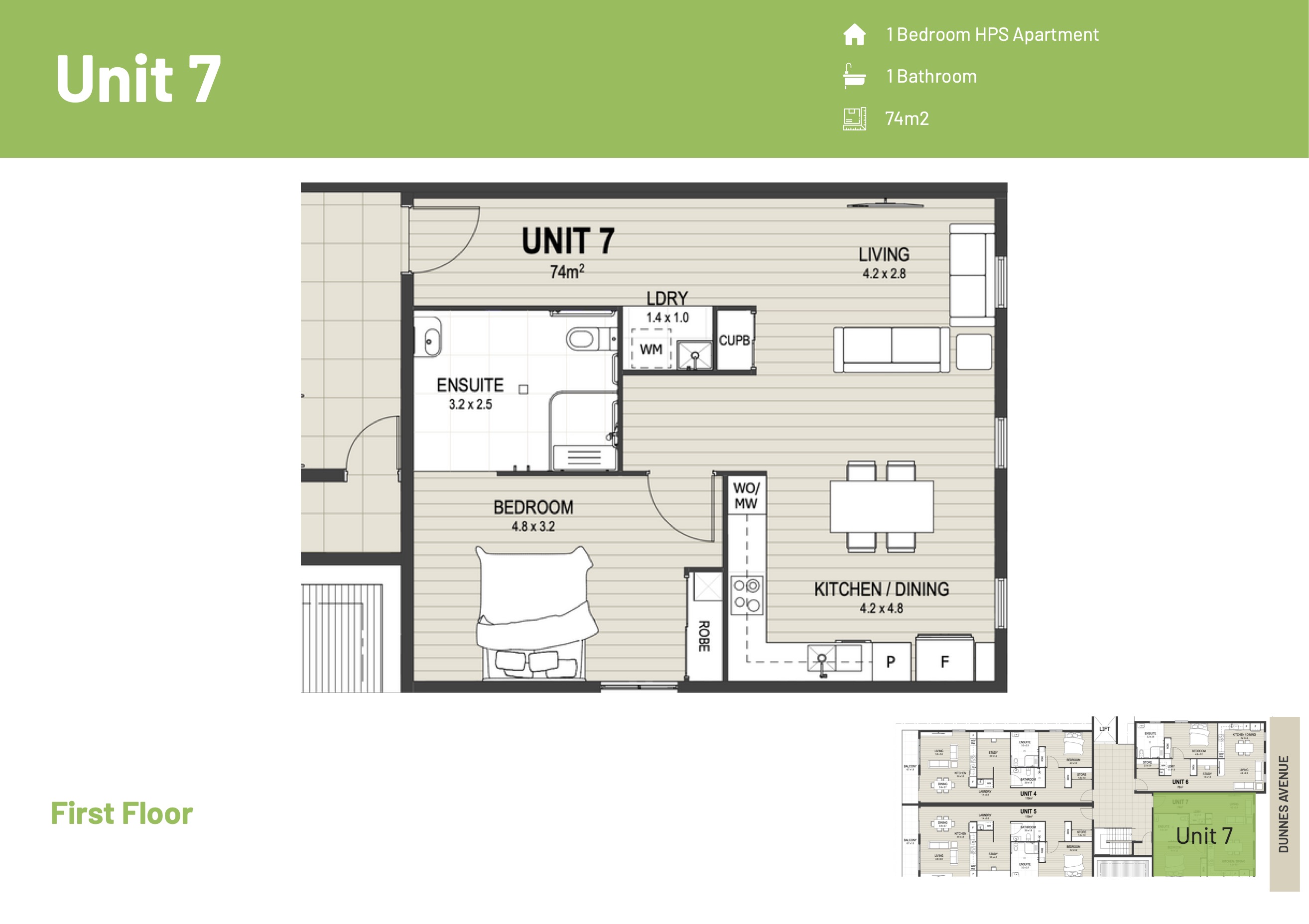 Brand New 1-Bedroom HPS Apartments, Hope Island QLD — Floorplan 8