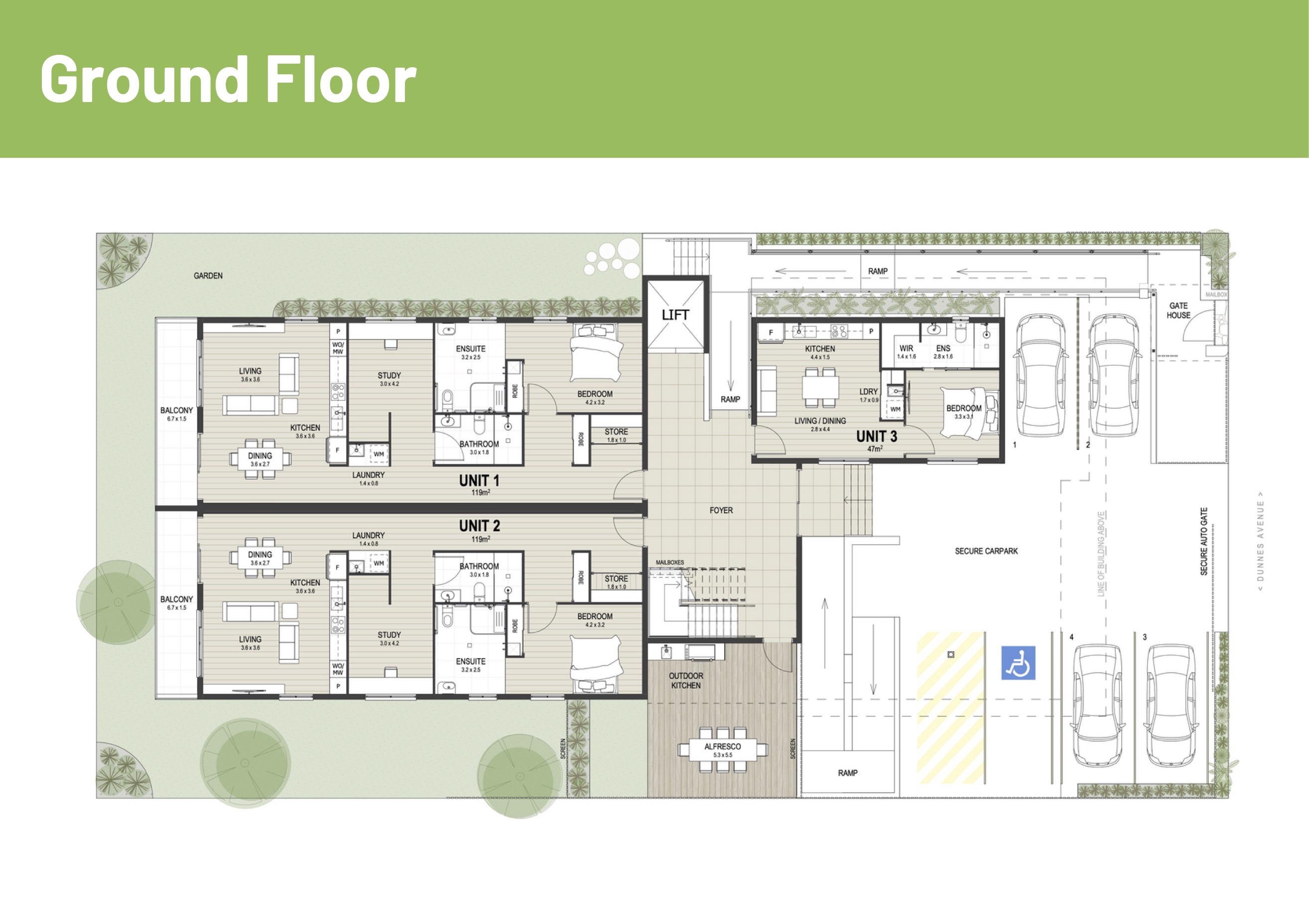Brand New 1-Bedroom HPS Apartments, Hope Island QLD — Floorplan 1