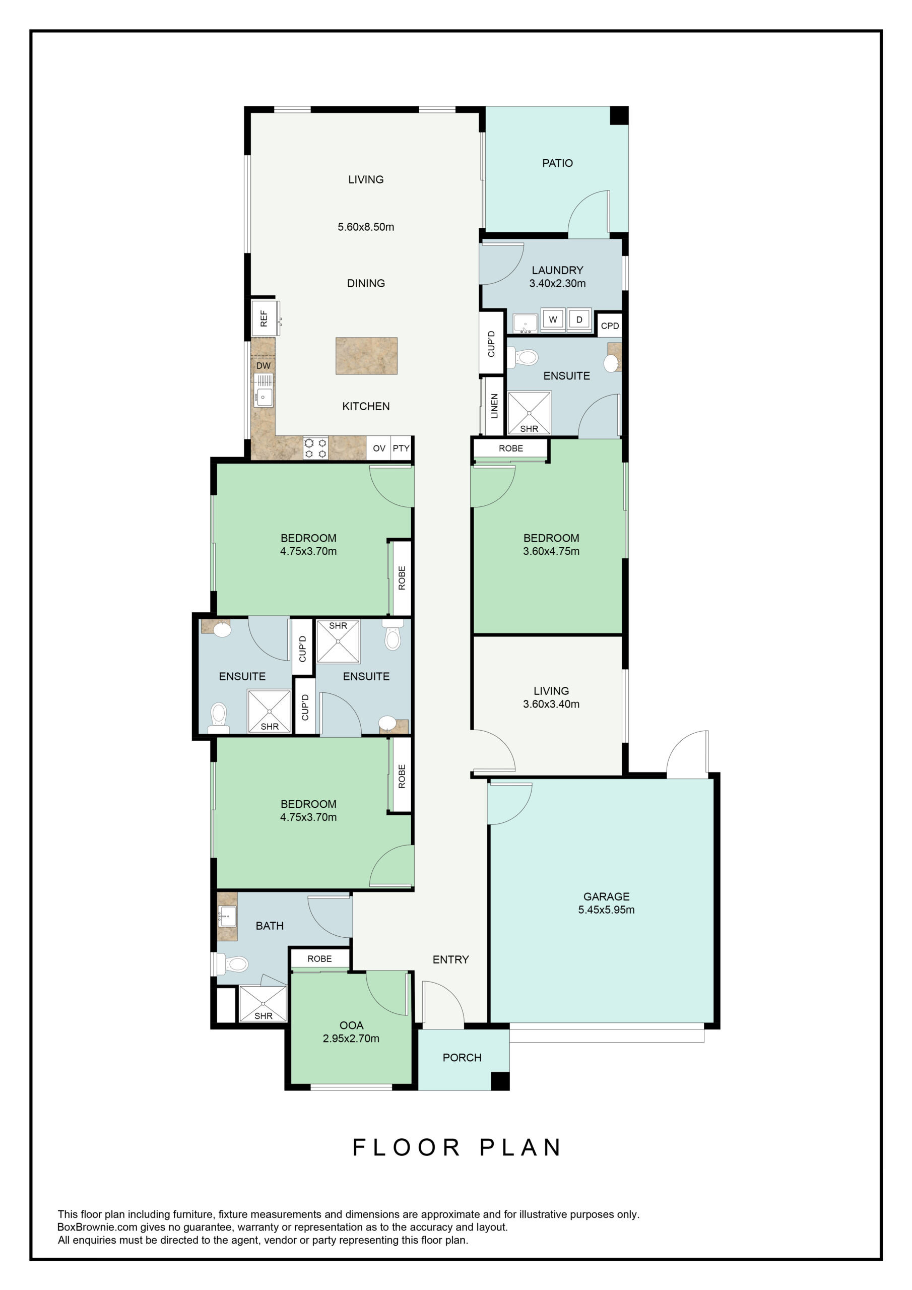3 Bedroom Shared Home, Morwell — Floorplan 1