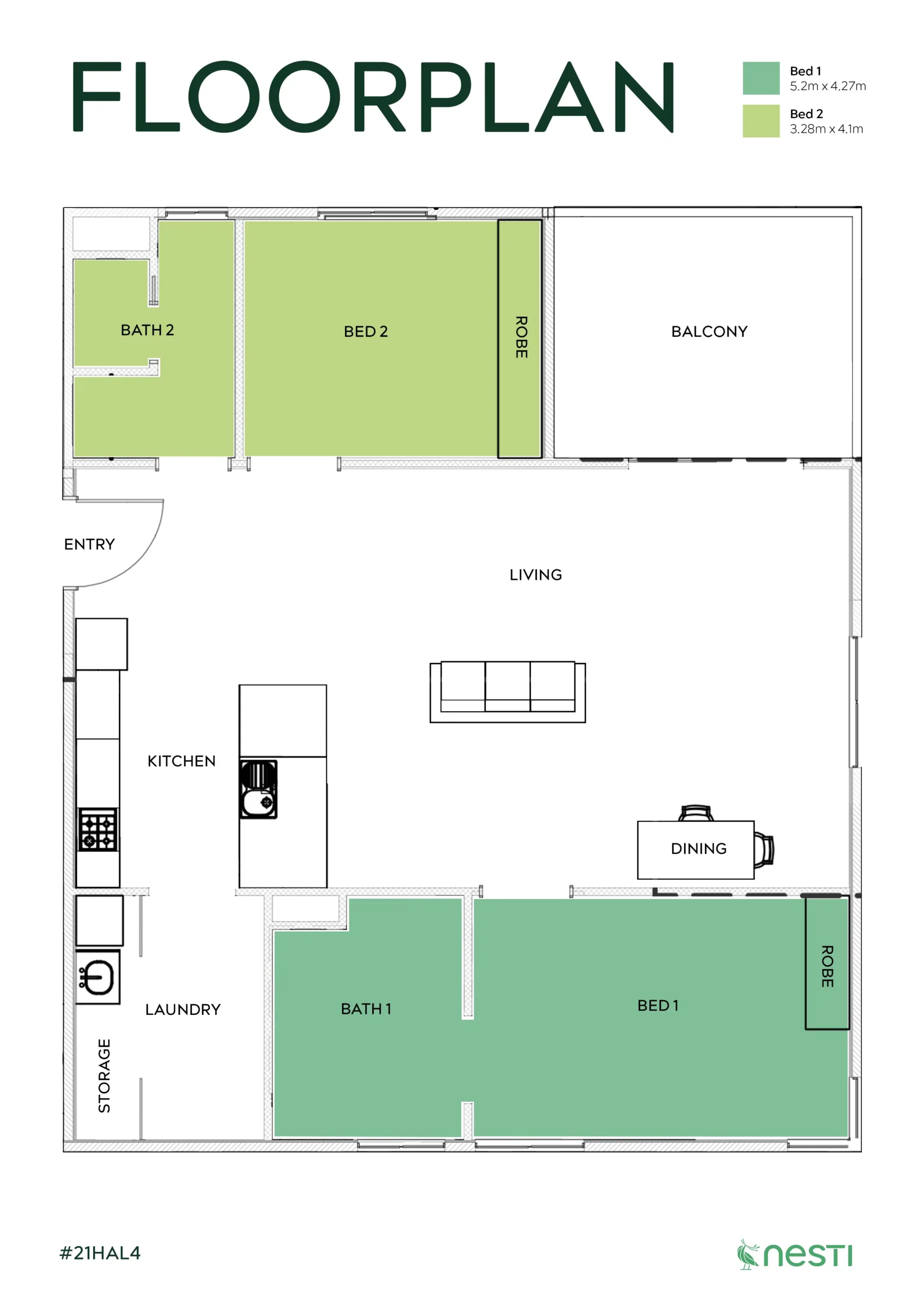 Bespoke SDA Apartment in the heart of Mandurah — Floorplan 1