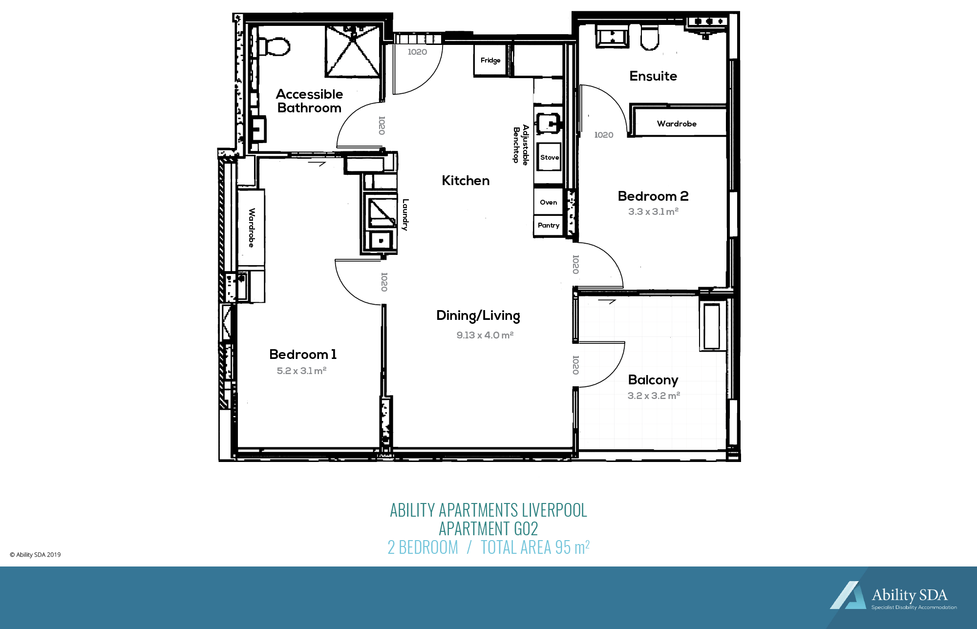 Ability Apartments Liverpool – Where Accessibility Meets Luxury — Floorplan 2