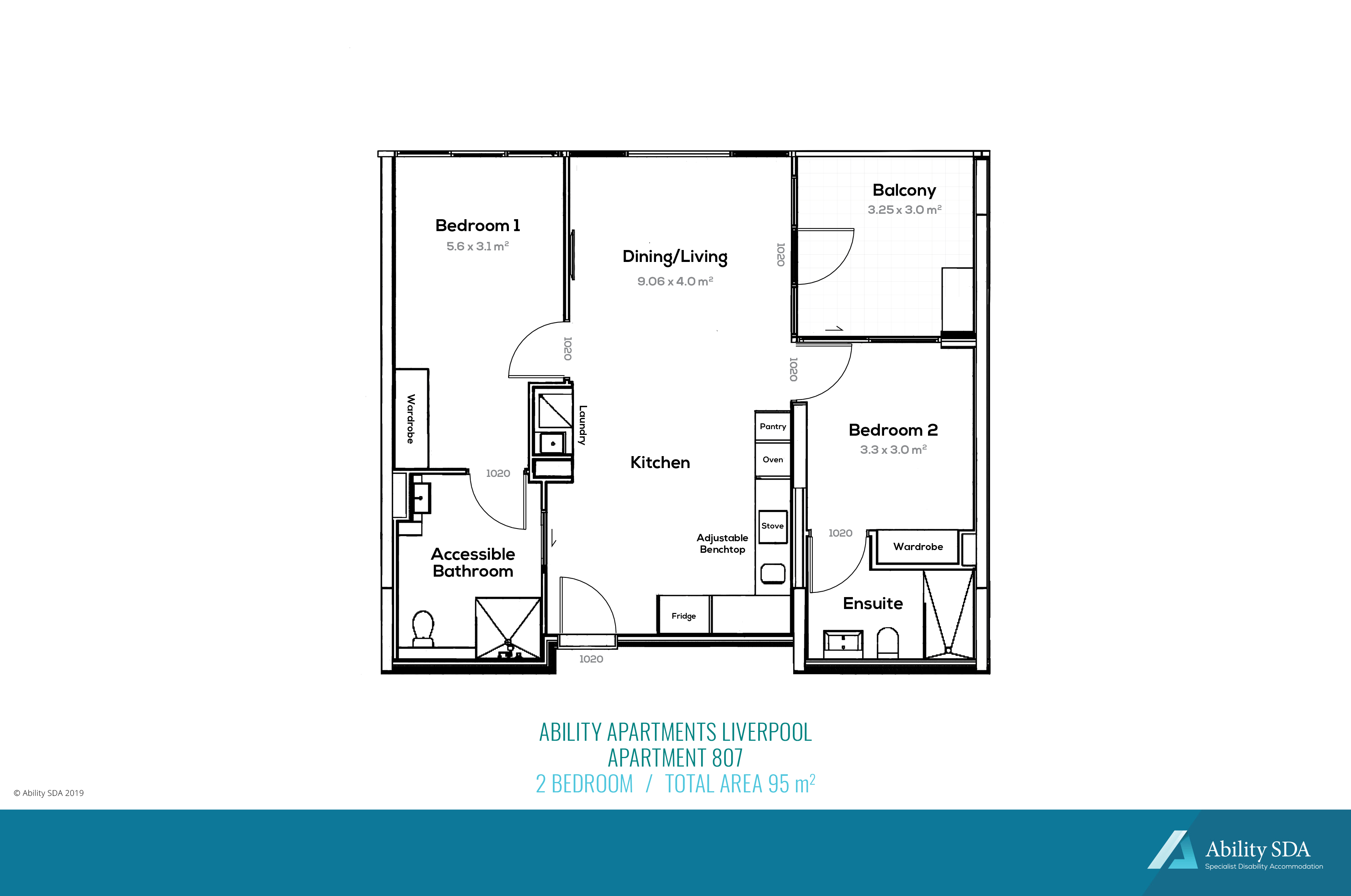 Ability Apartments Liverpool – Where Accessibility Meets Luxury — Floorplan 3