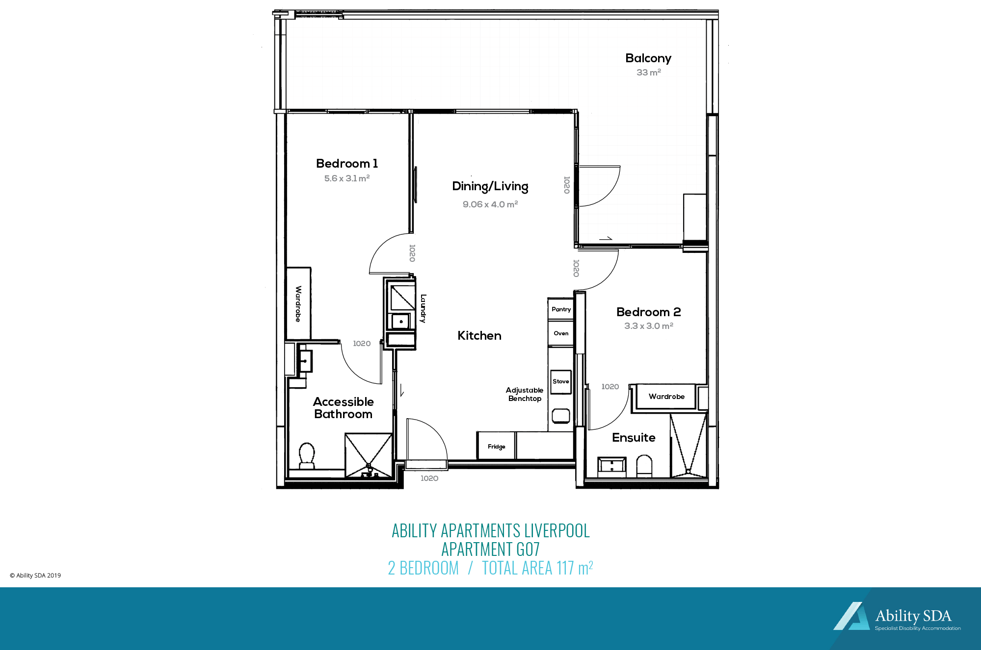 Ability Apartments Liverpool – Where Accessibility Meets Luxury — Floorplan 1