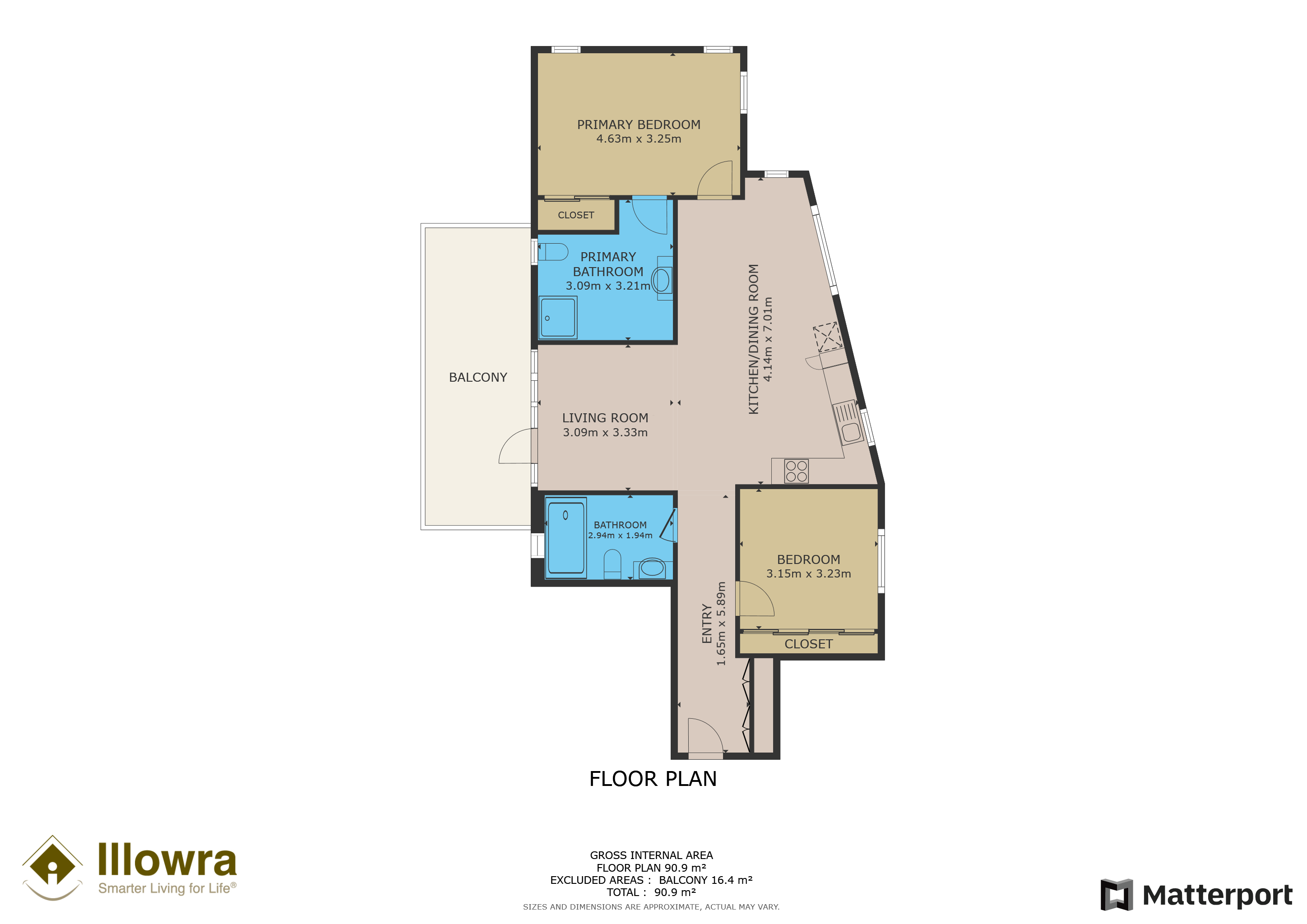 Single Resident Two Bedroom Apartment - SDA High Physical Support — Floorplan 1