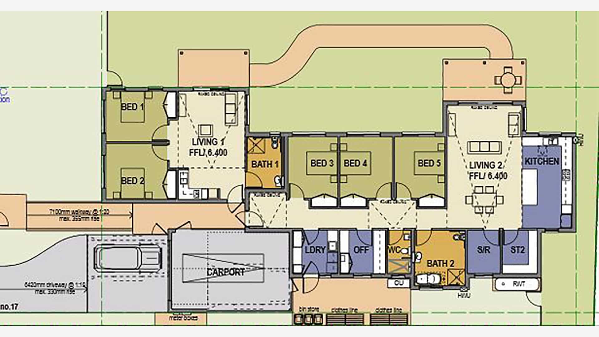 Umina - shared 3-bedroom modern home — Floorplan 1