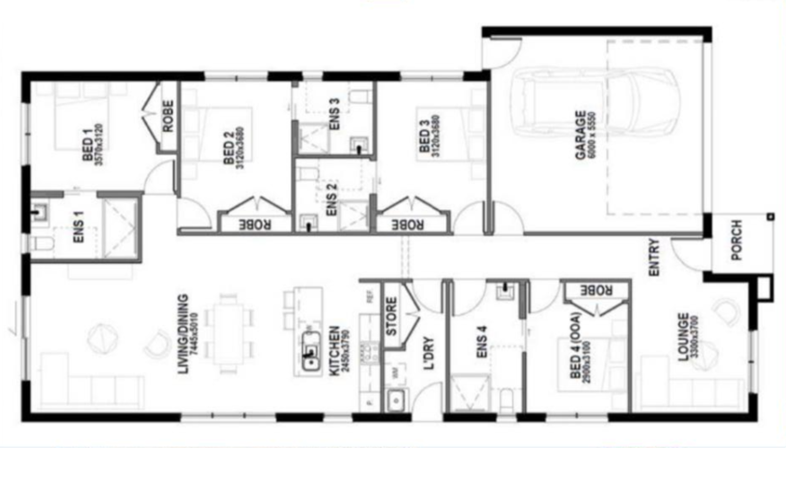 Improved Livability, 4 Bedroom SDA House, 3 Participants — Floorplan 1