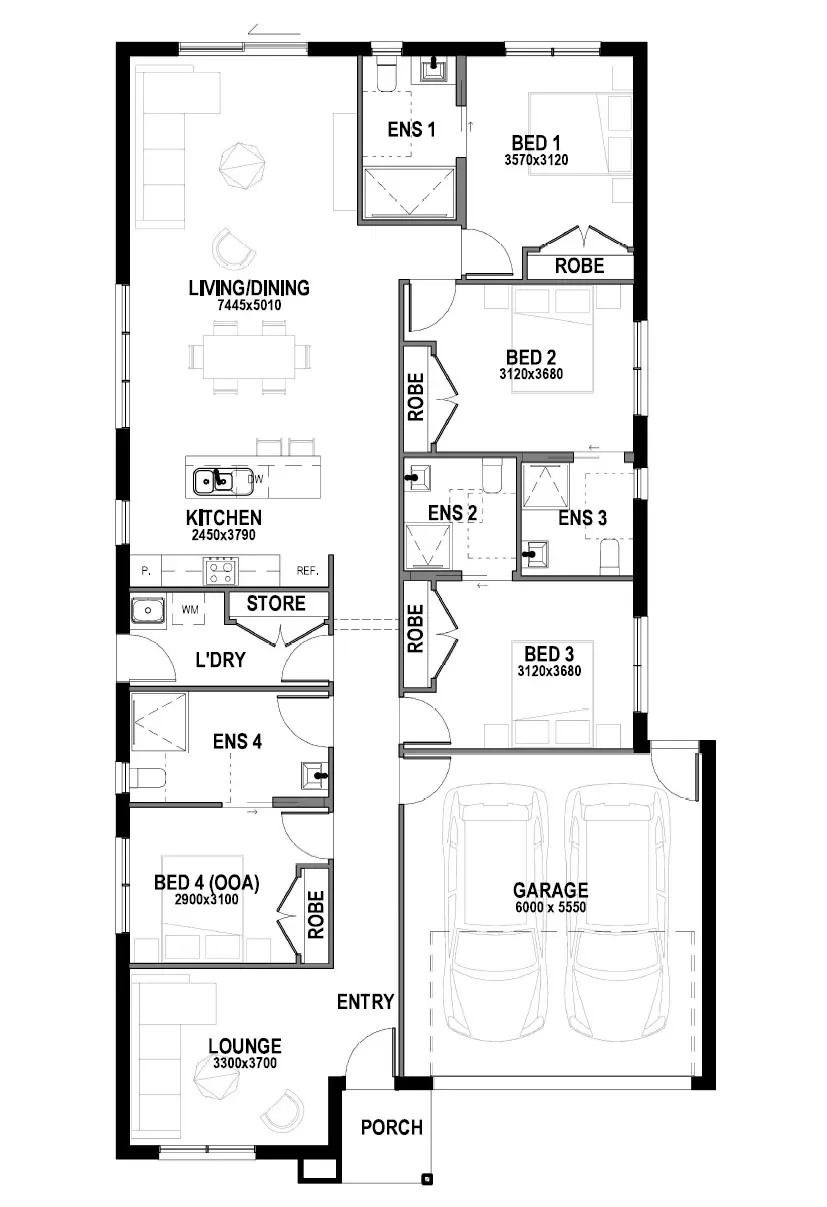 Clyde North - SDA - Improved Liveability - House - 3 Residents — Floorplan 1