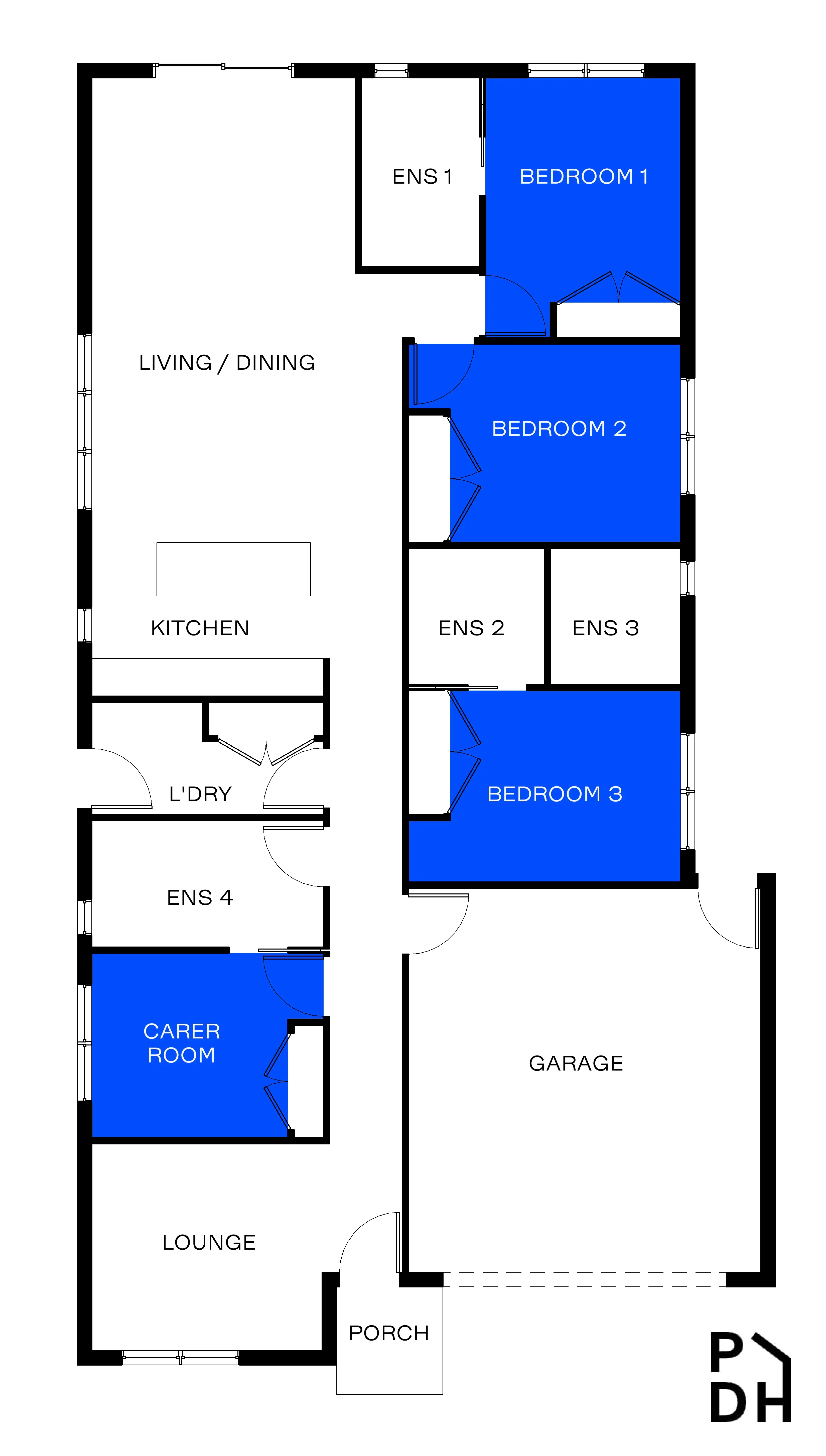 Clyde North - SDA - Improved Liveability - House - 3 Residents — Floorplan 2