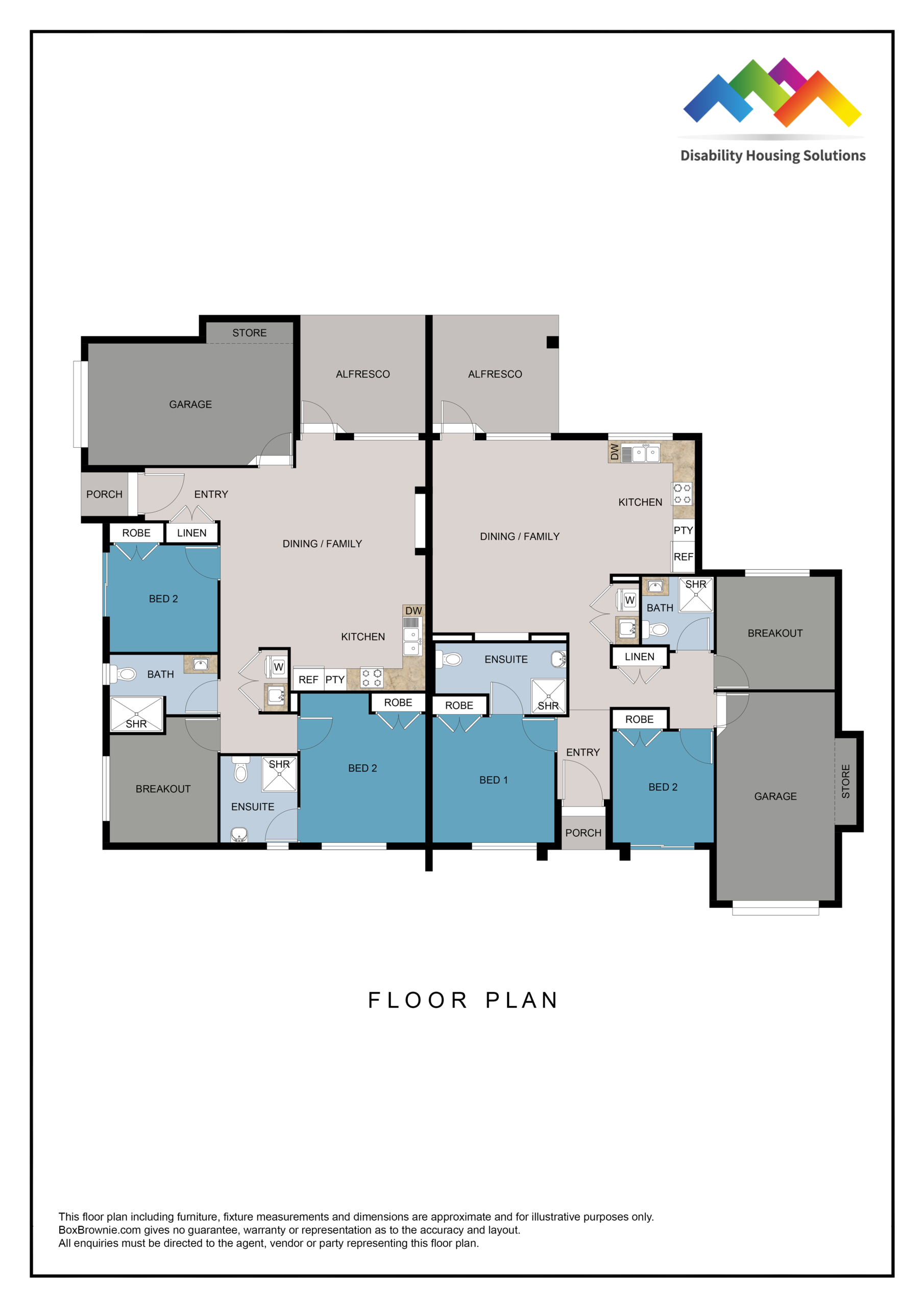 Bucasia, Mackay QLD - Robust Duplex ( 2 x Villas = 2 x Vacancies) — Floorplan 1