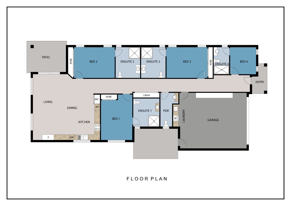 Bucasia, Mackay QLD - Robust Duplex ( 2 x Villas = 2 x Vacancies) — Floorplan 2