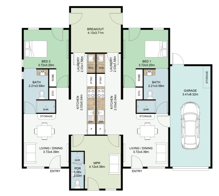 Lake Haven - 1 VACANCY! — Floorplan 2