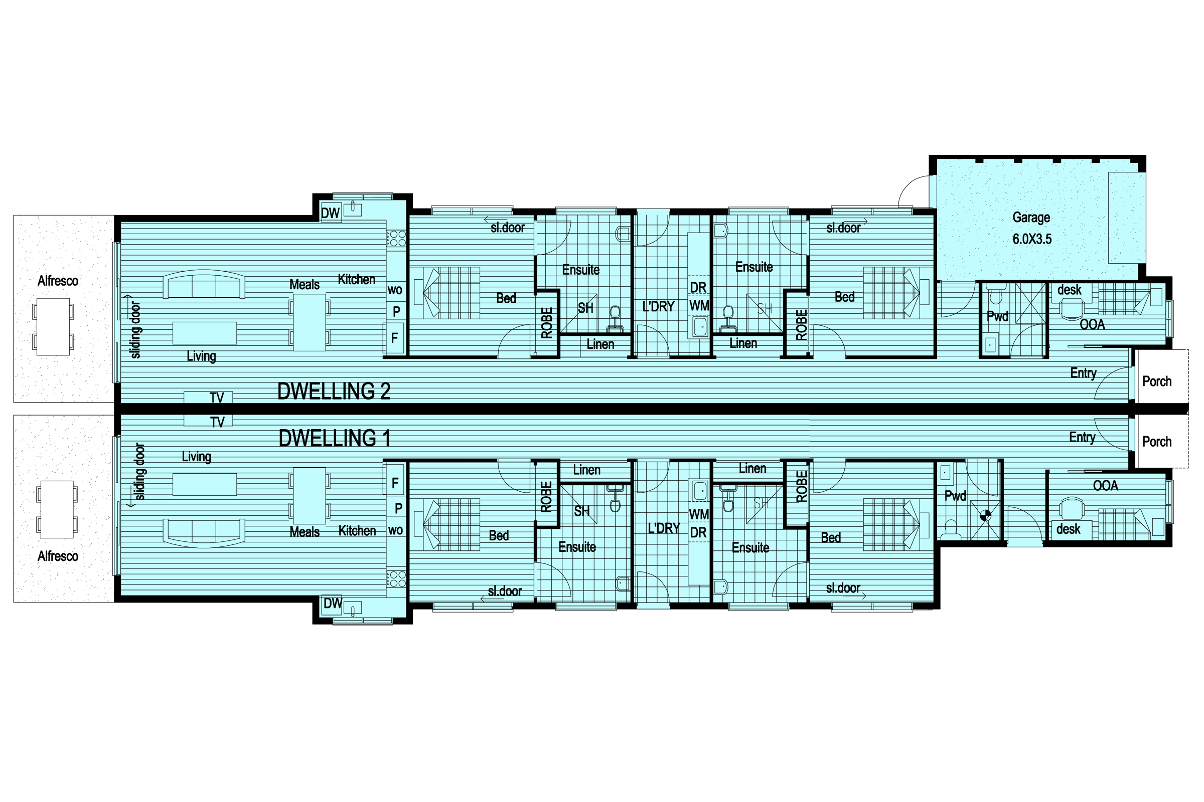 SDA HPS 2 Bedroom House plus OOA Seaford, Vic  145 — Floorplan 1