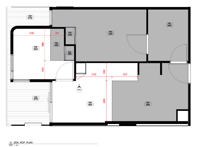 Near NEW two bedroom apartment for one resident centrally located in Hawthorn — Floorplan 1