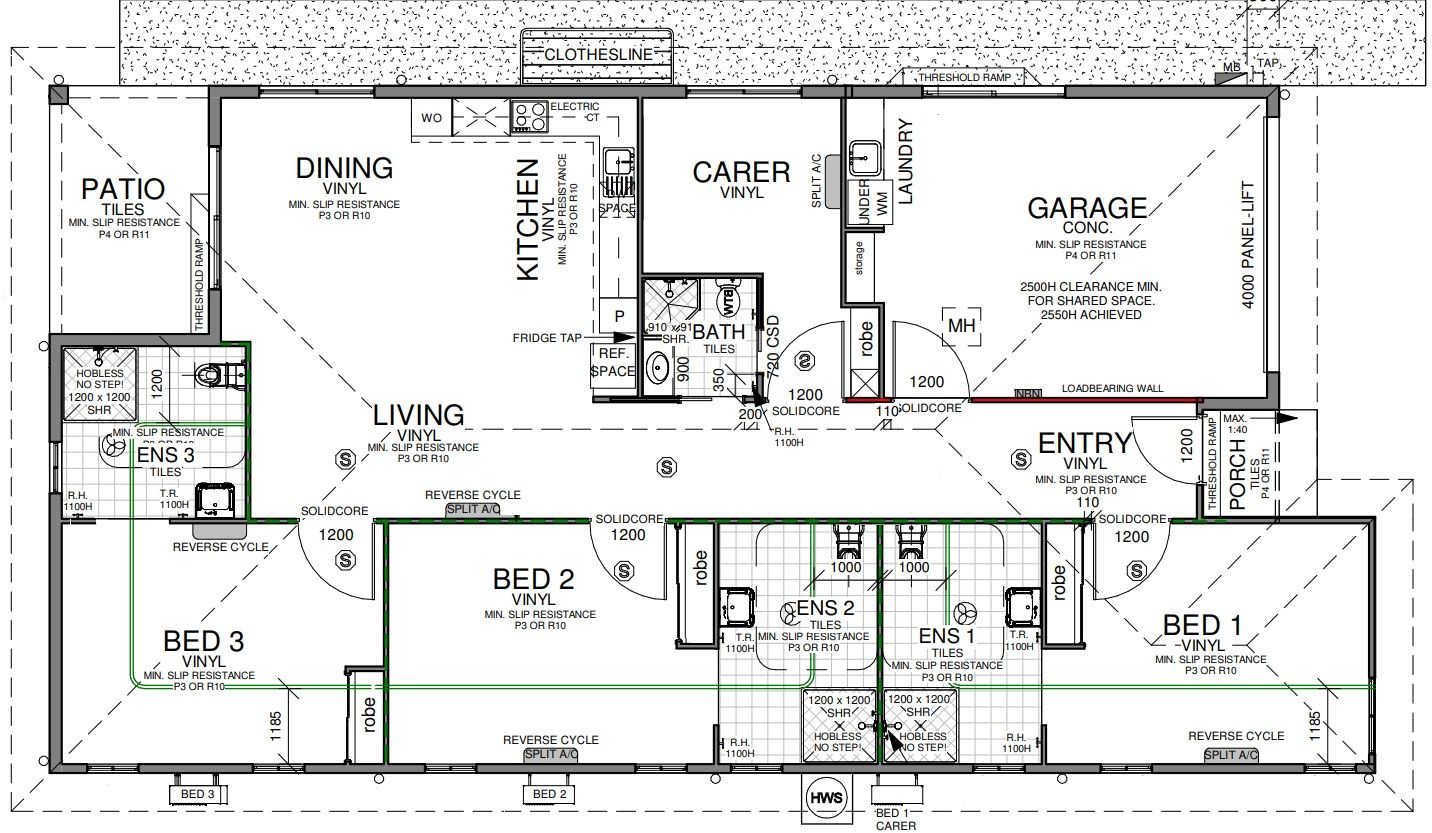 Townsville: 3 SDA Room Home with OOA — Floorplan 1