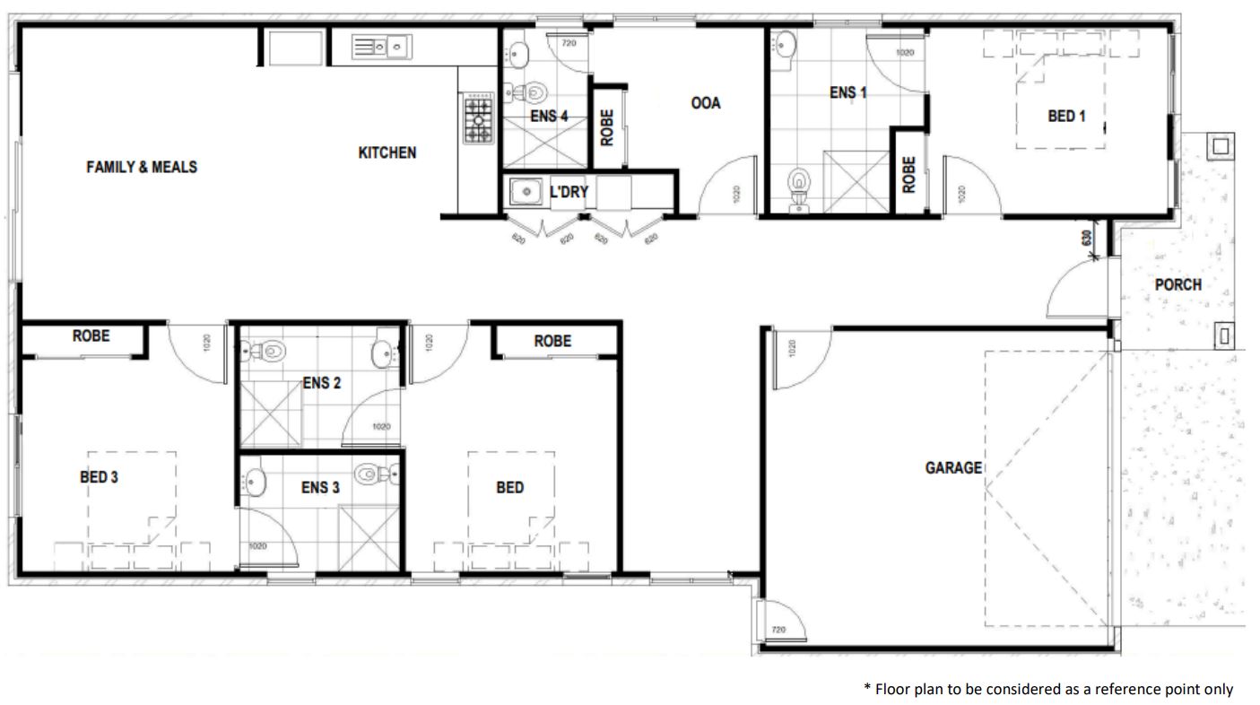 SDA HPS 3 Bedroom House plus OOA Truganina, Vic  138 — Floorplan 1