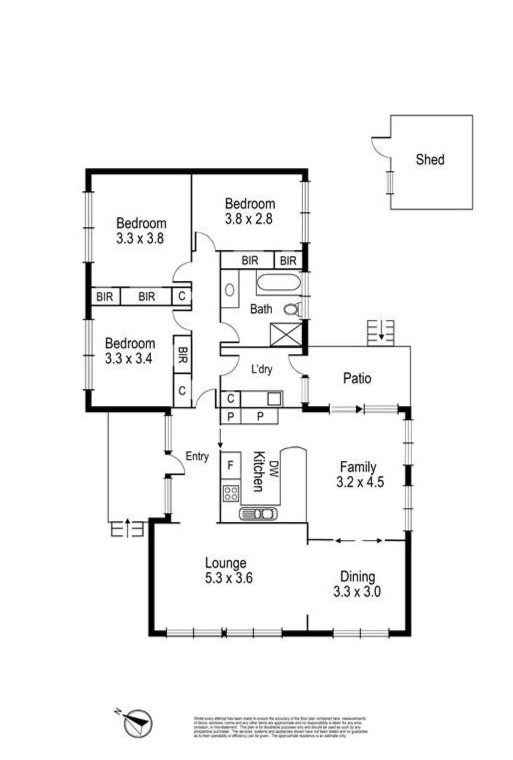 3 Generously Sized Bedrooms SIL Perfectly Situated In Wantirna — Floorplan 1