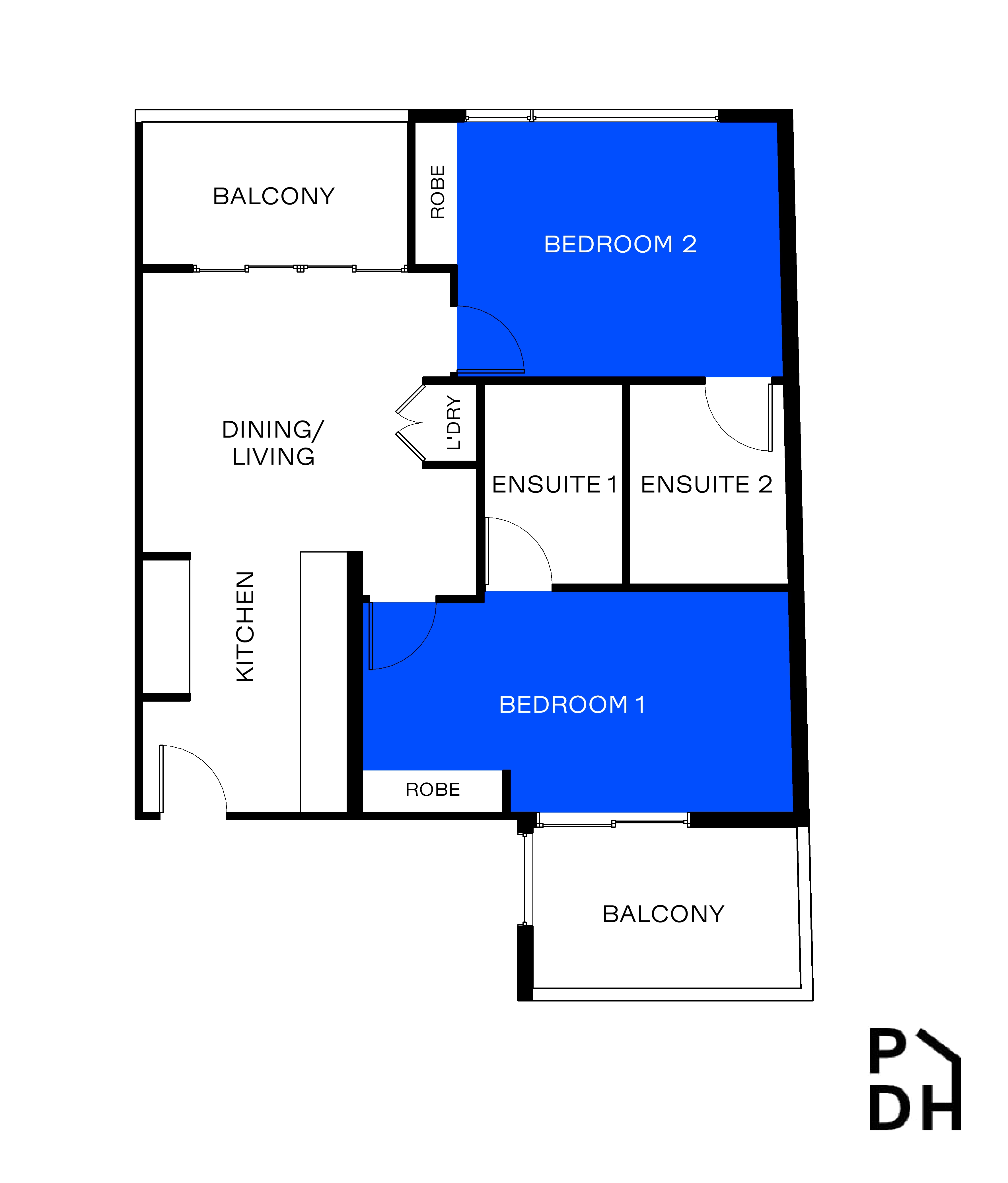 Preston - SDA - High Physical Support - Apartment - 2 Residents — Floorplan 1
