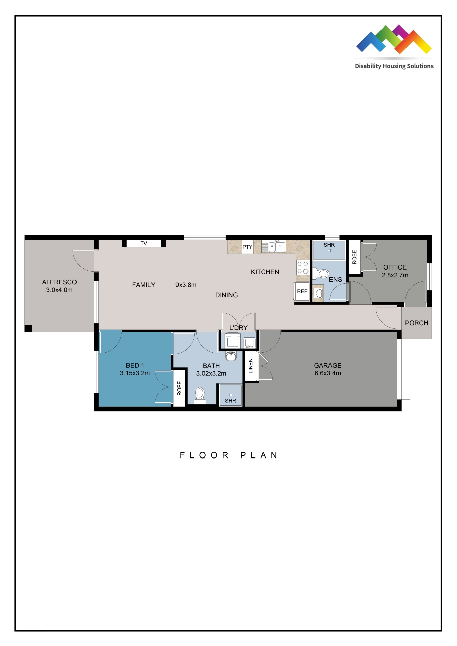 TOOLOOA, GLADSTONE QLD - ROBUST DUPLEX (VILLA TWO) — Floorplan 1