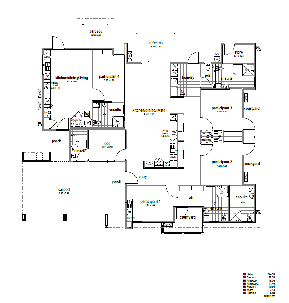Midland 2x Vacant Bedrooms in SDA 3 Bed, 3 Bath Home (High Physical Support) — Floorplan 1