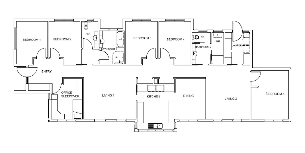 Large fully accessible, purpose-built house in a leafy street in Box Hill South — Floorplan 1