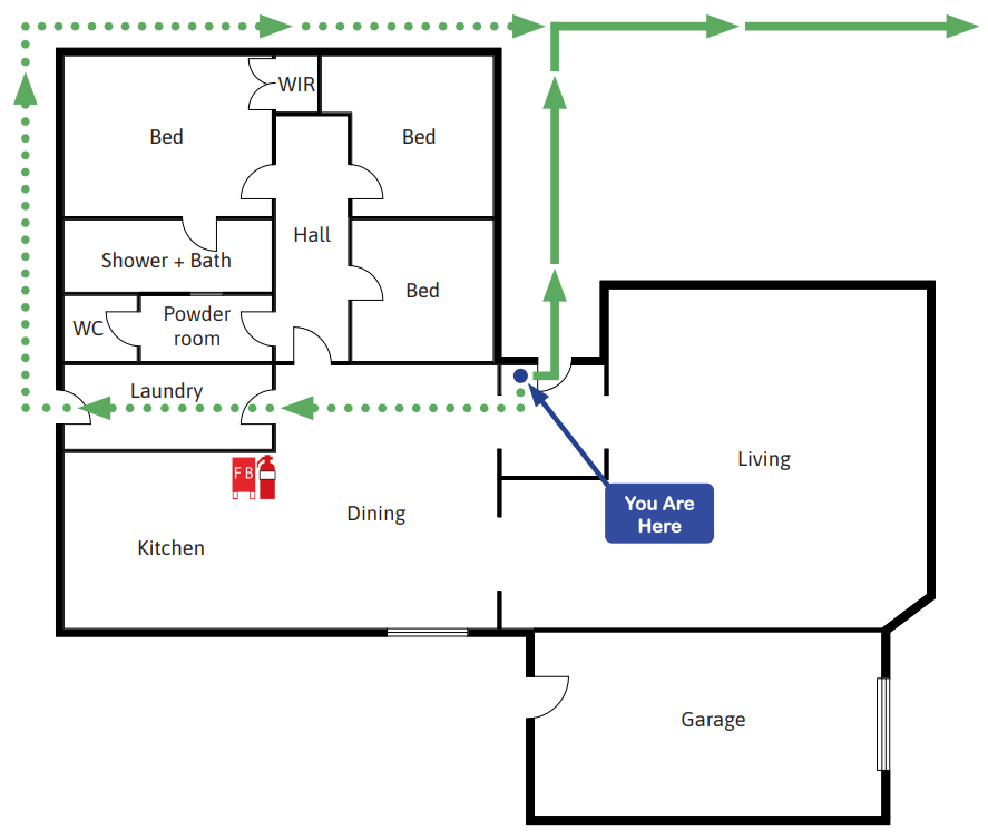 SIL Home, 3 Bedroom, 2 Participants, 1 Vacancy — Floorplan 1