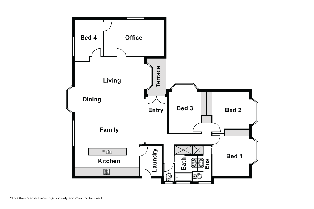 Modern SIL home in Mount Druitt: spacious open plan and renovated kitchen — Floorplan 1