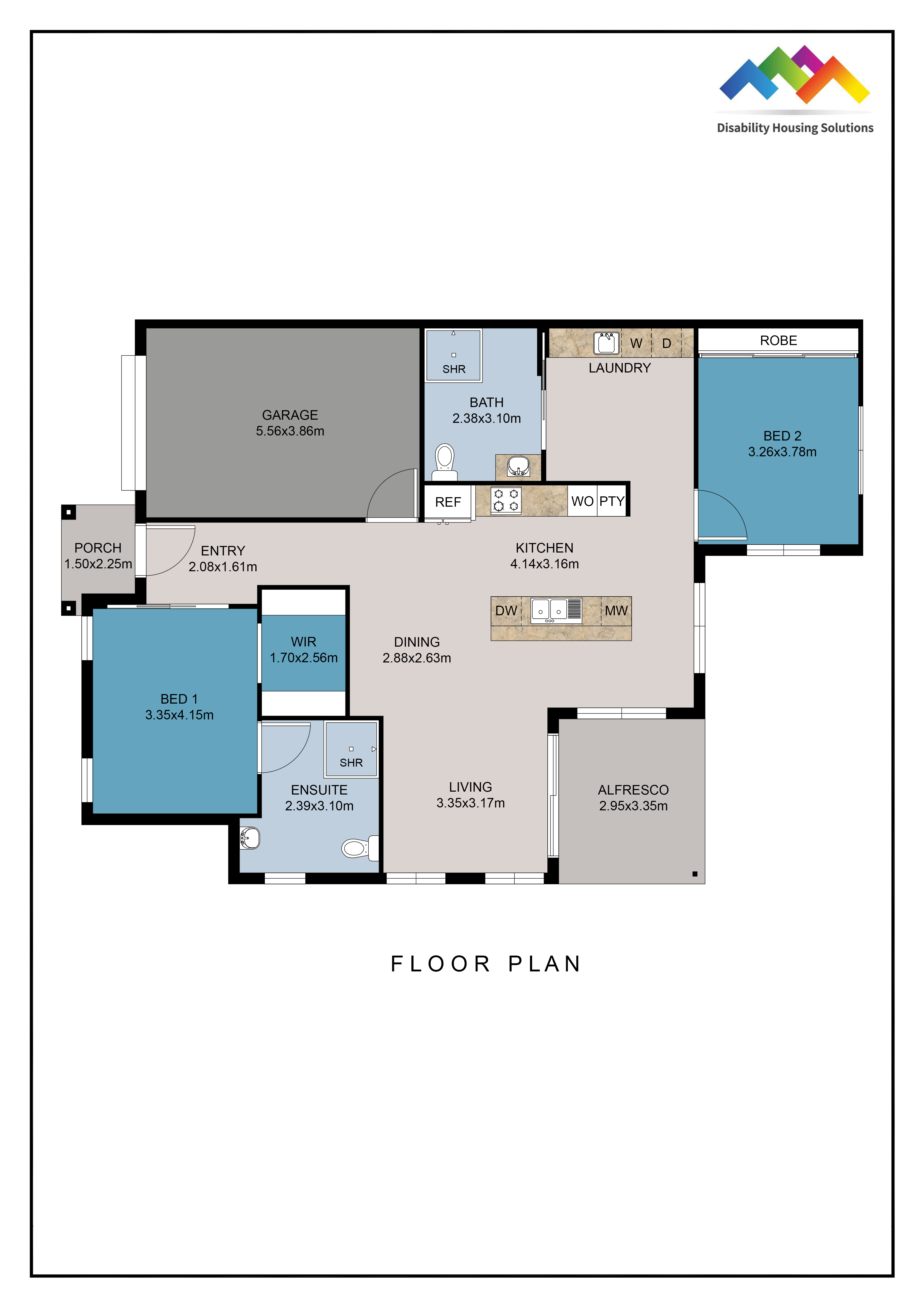 KEARNEY SPRINGS QLD – HPS 2 DUPLEX VILLAS — Floorplan 1